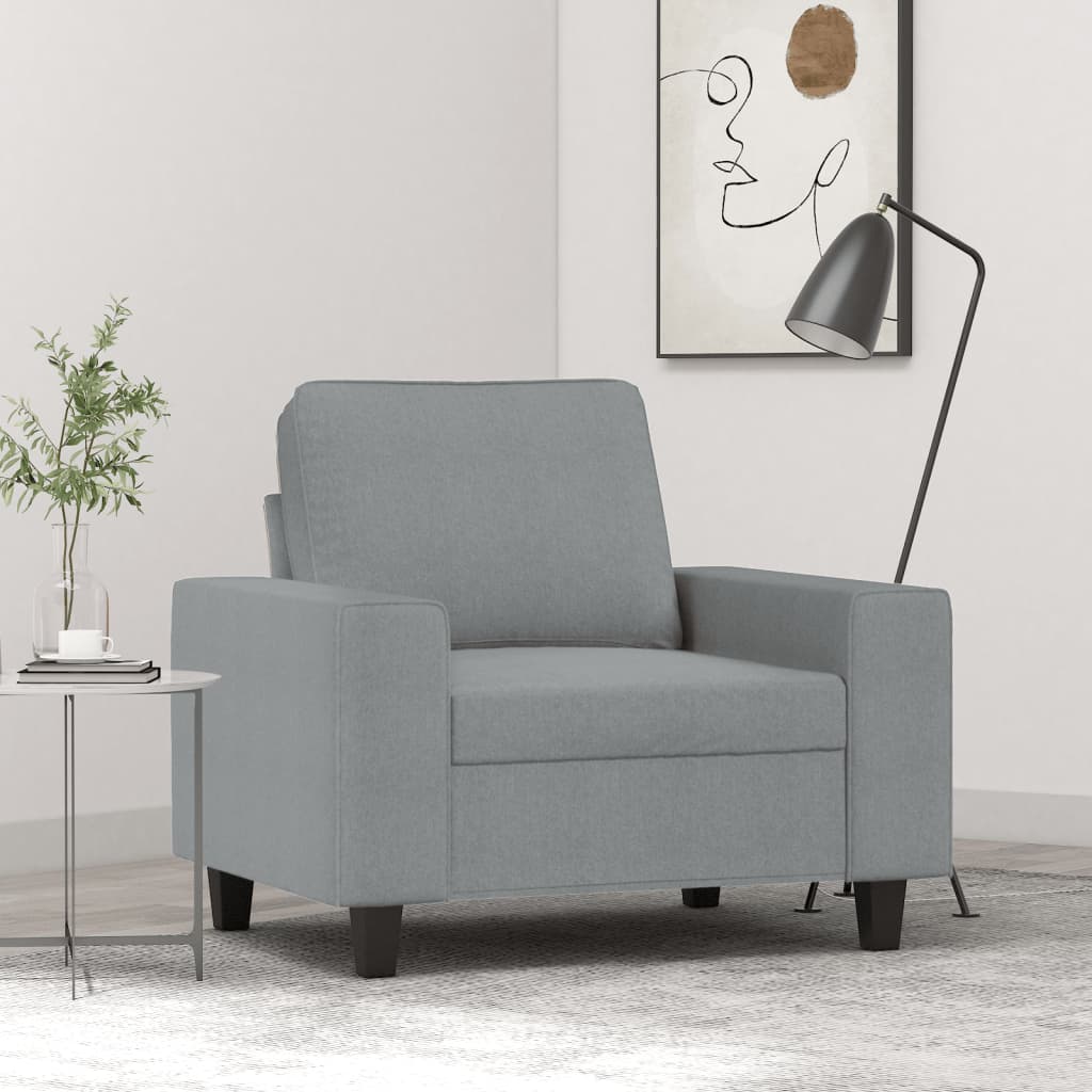 Fauteuil 60 cm stof lichtgrijs is nu te koop bij PeponiXL, paradijselijk wonen!