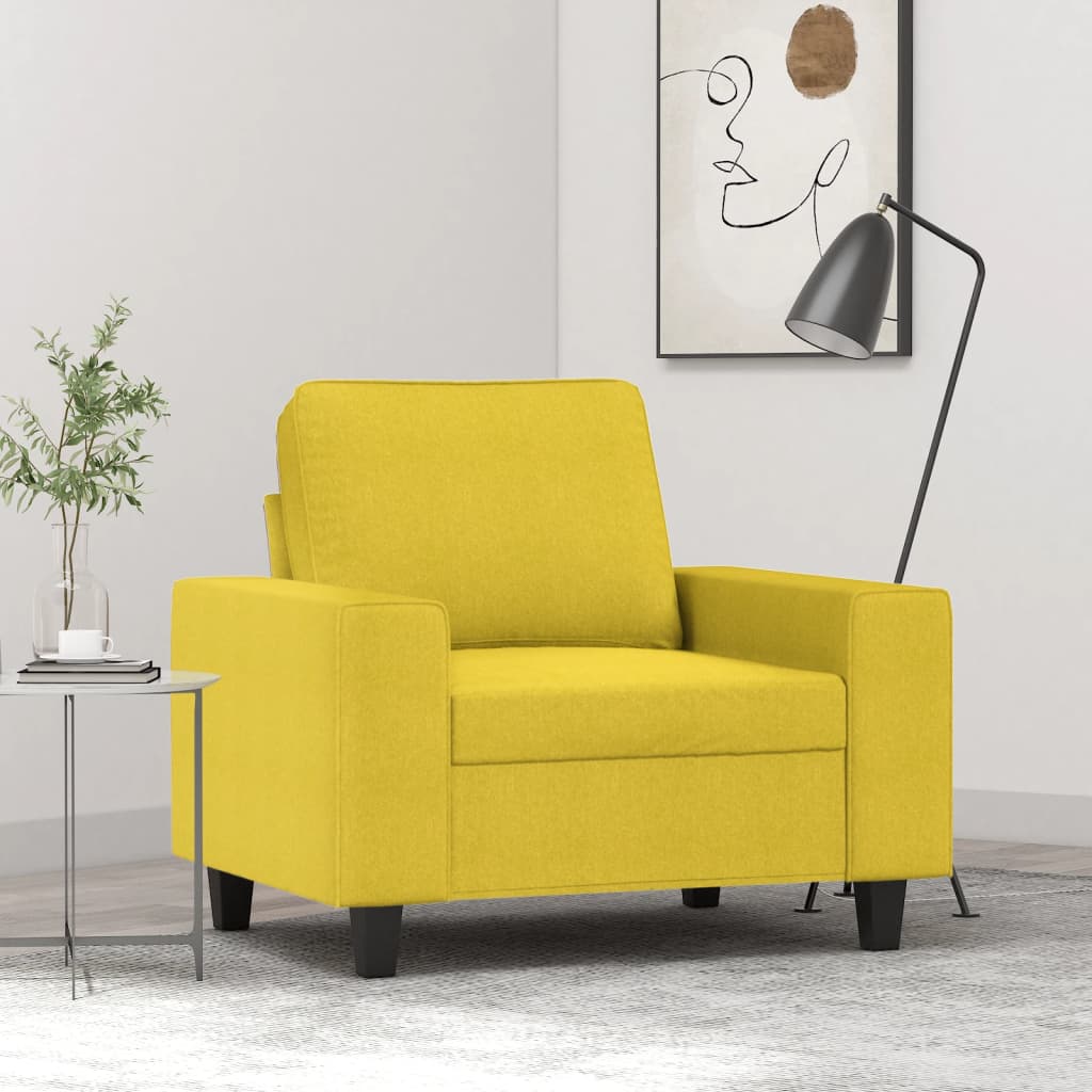 Fauteuil 60 cm stof lichtgeel is nu te koop bij PeponiXL, paradijselijk wonen!