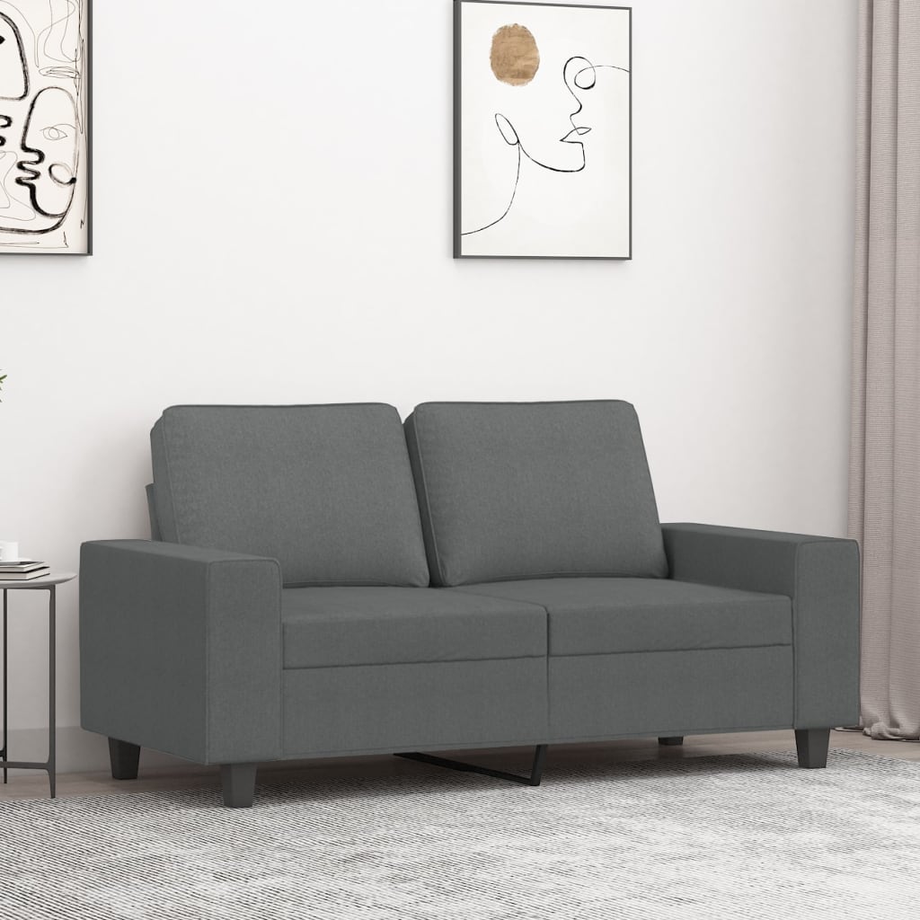 Tweezitsbank 120 cm stof donkergrijs is nu te koop bij PeponiXL, paradijselijk wonen!