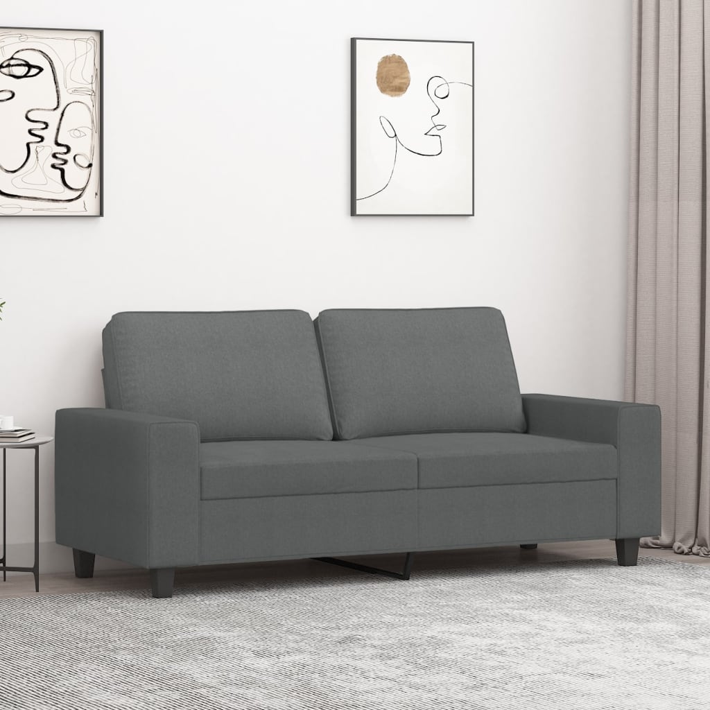 Tweezitsbank 140 cm stof donkergrijs is nu te koop bij PeponiXL, paradijselijk wonen!