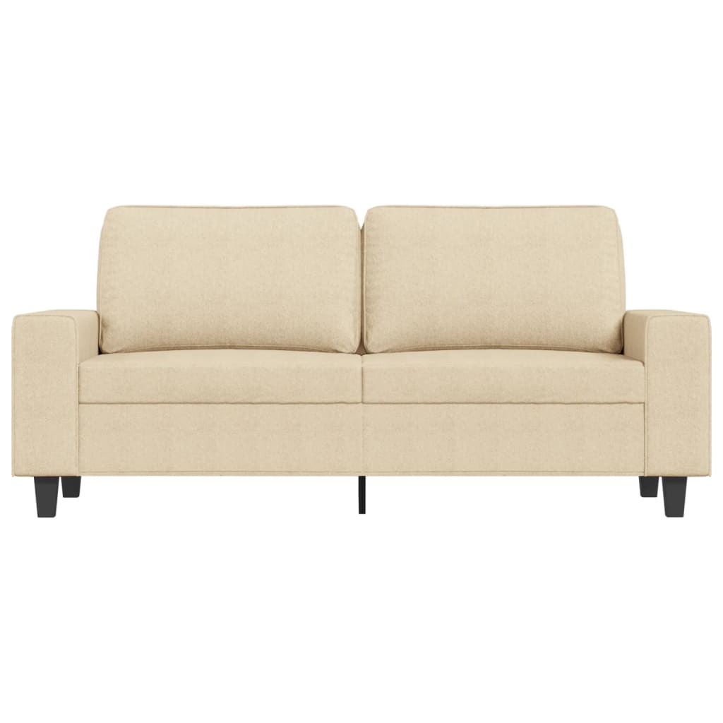 Tweezitsbank 140 cm stof crèmekleurig is nu te koop bij PeponiXL, paradijselijk wonen!