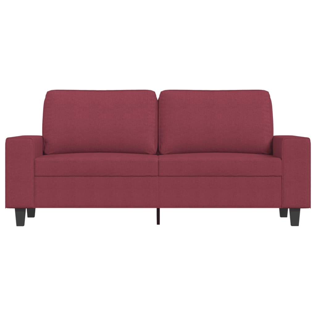 Tweezitsbank 140 cm stof wijnrood is nu te koop bij PeponiXL, paradijselijk wonen!