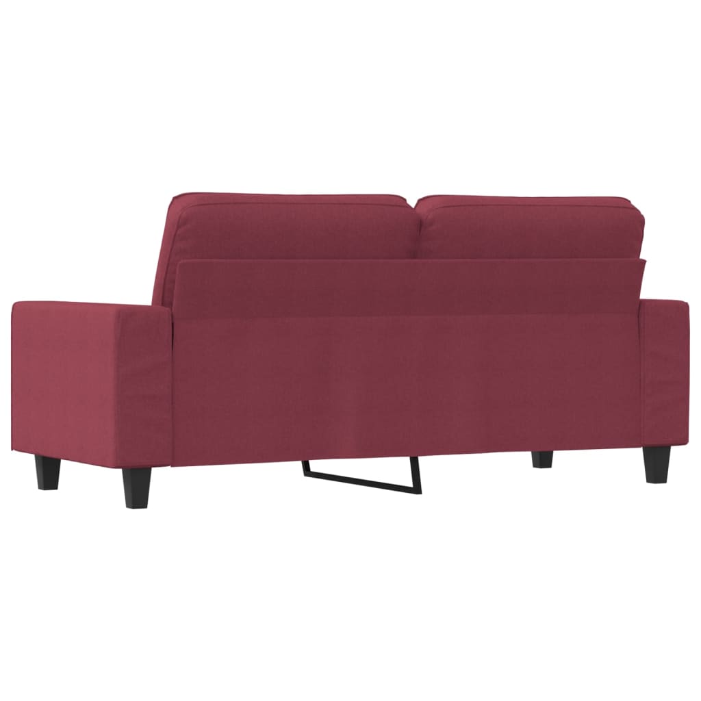 Tweezitsbank 140 cm stof wijnrood is nu te koop bij PeponiXL, paradijselijk wonen!