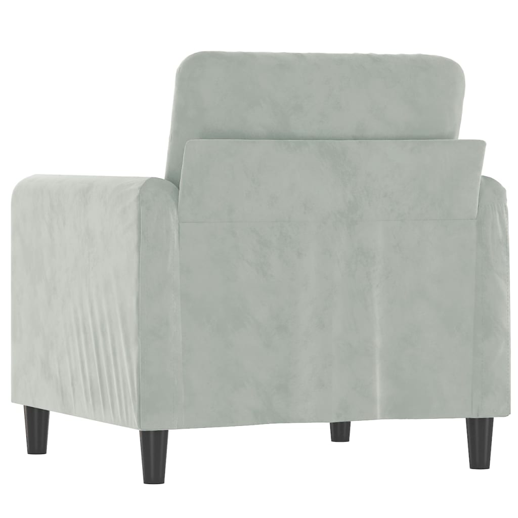 Fauteuil 60 cm fluweel lichtgrijs is nu te koop bij PeponiXL, paradijselijk wonen!