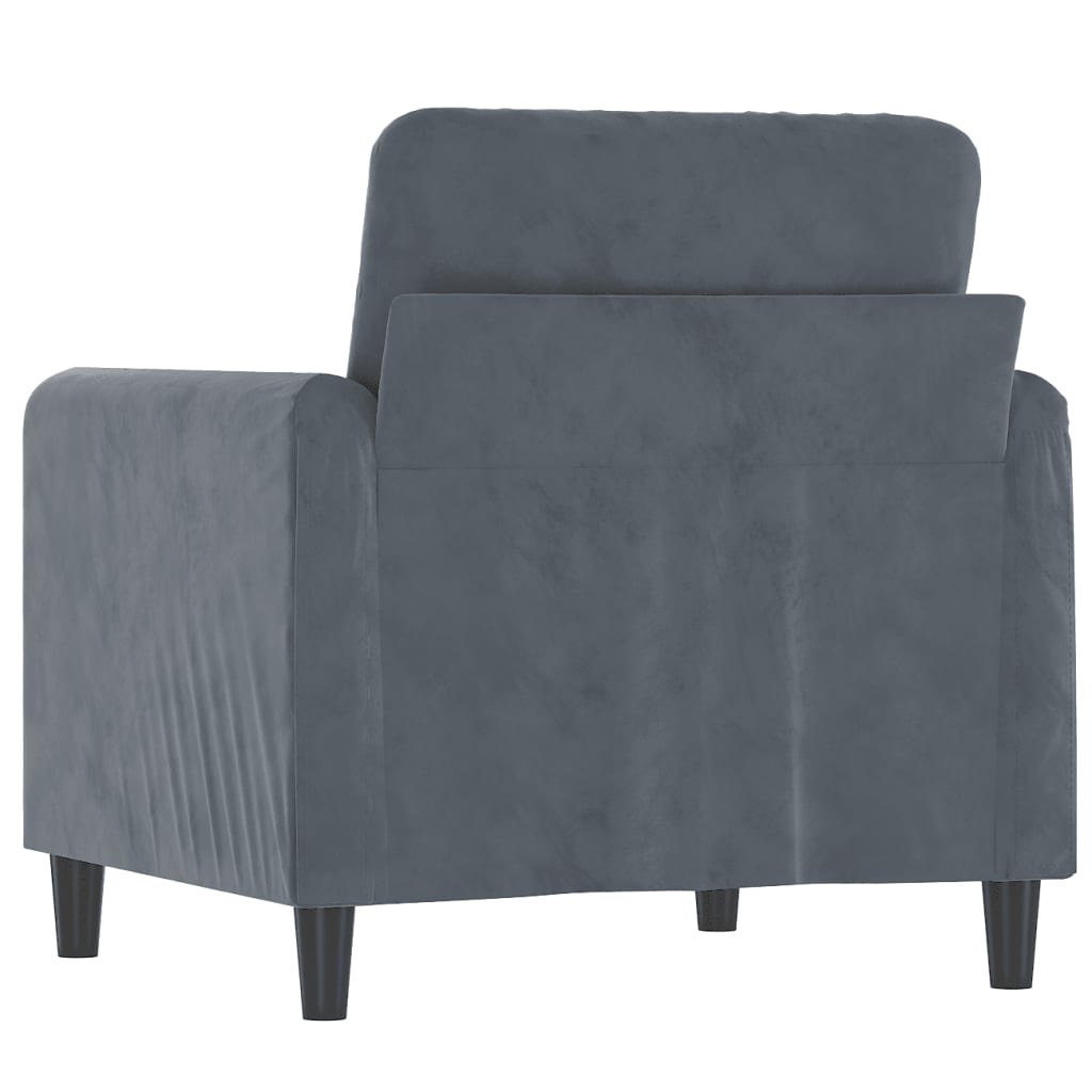 Fauteuil 60 cm fluweel donkergrijs is nu te koop bij PeponiXL, paradijselijk wonen!