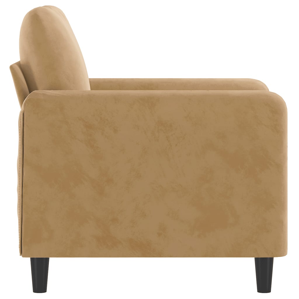Fauteuil 60 cm fluweel bruin is nu te koop bij PeponiXL, paradijselijk wonen!