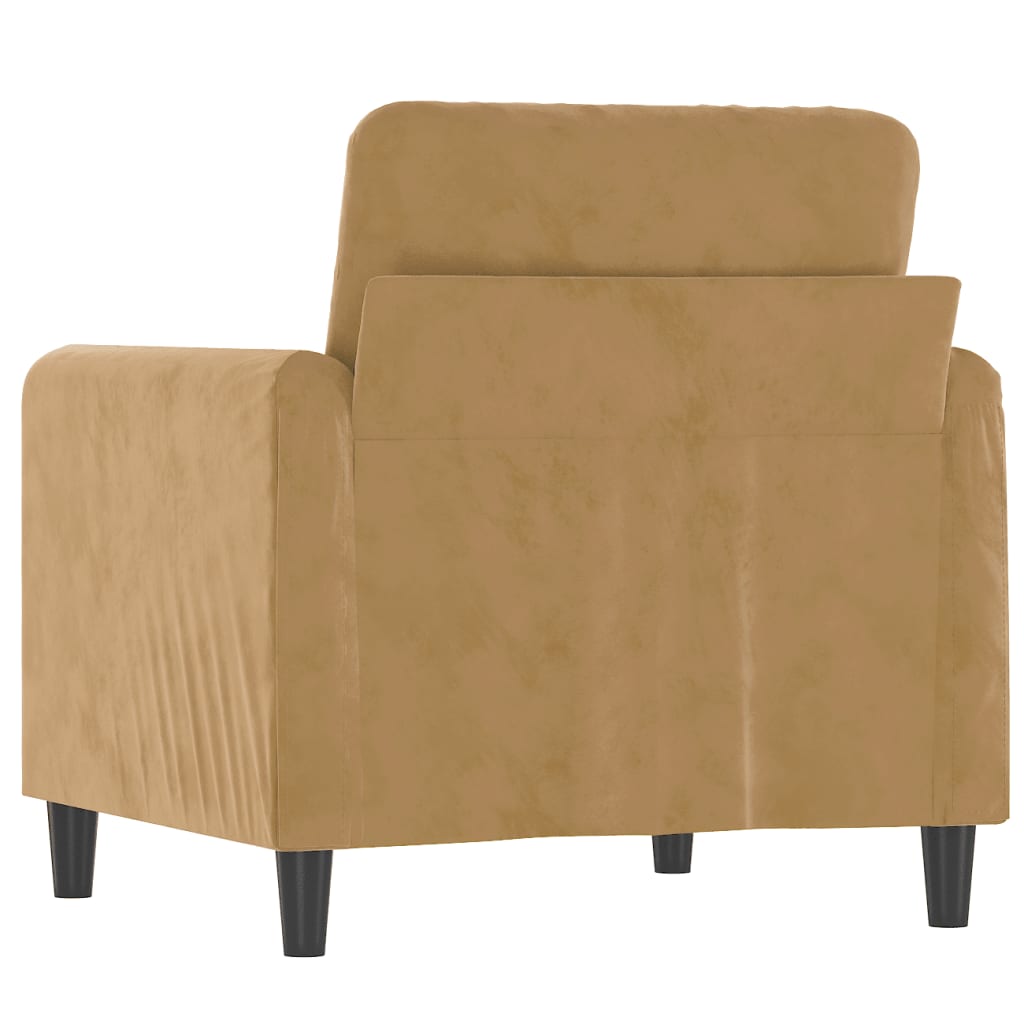 Fauteuil 60 cm fluweel bruin is nu te koop bij PeponiXL, paradijselijk wonen!