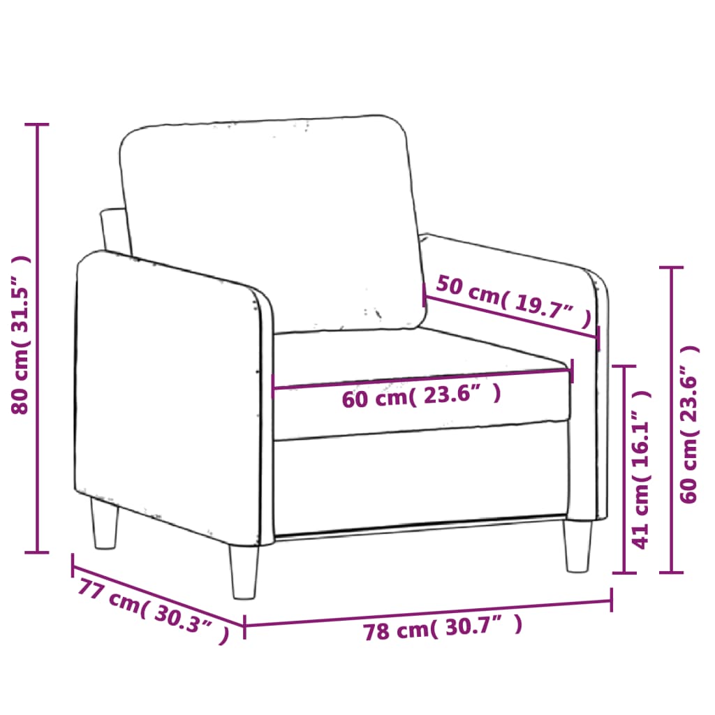 Fauteuil 60 cm fluweel bruin is nu te koop bij PeponiXL, paradijselijk wonen!