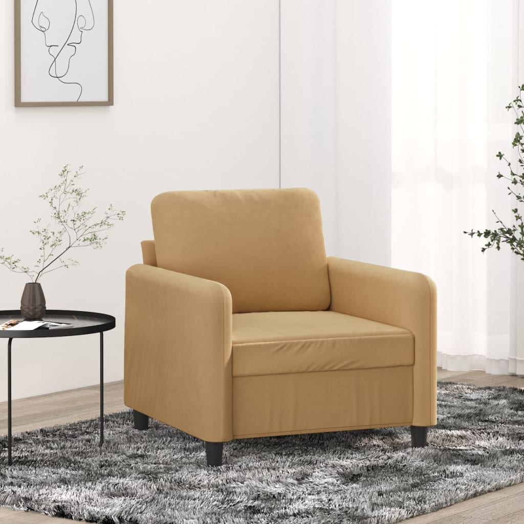 Fauteuil 60 cm fluweel bruin is nu te koop bij PeponiXL, paradijselijk wonen!
