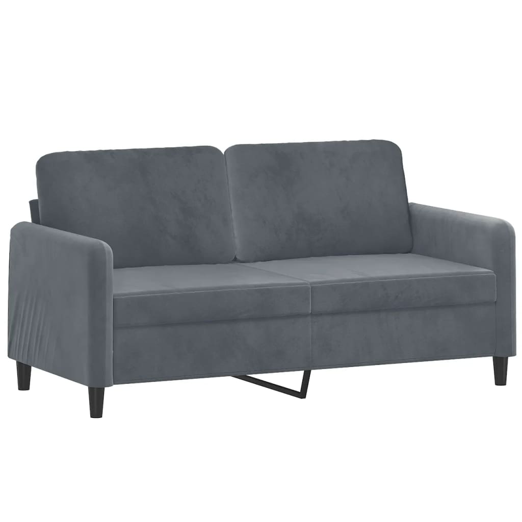 Tweezitsbank 140 cm fluweel donkergrijs is nu te koop bij PeponiXL, paradijselijk wonen!
