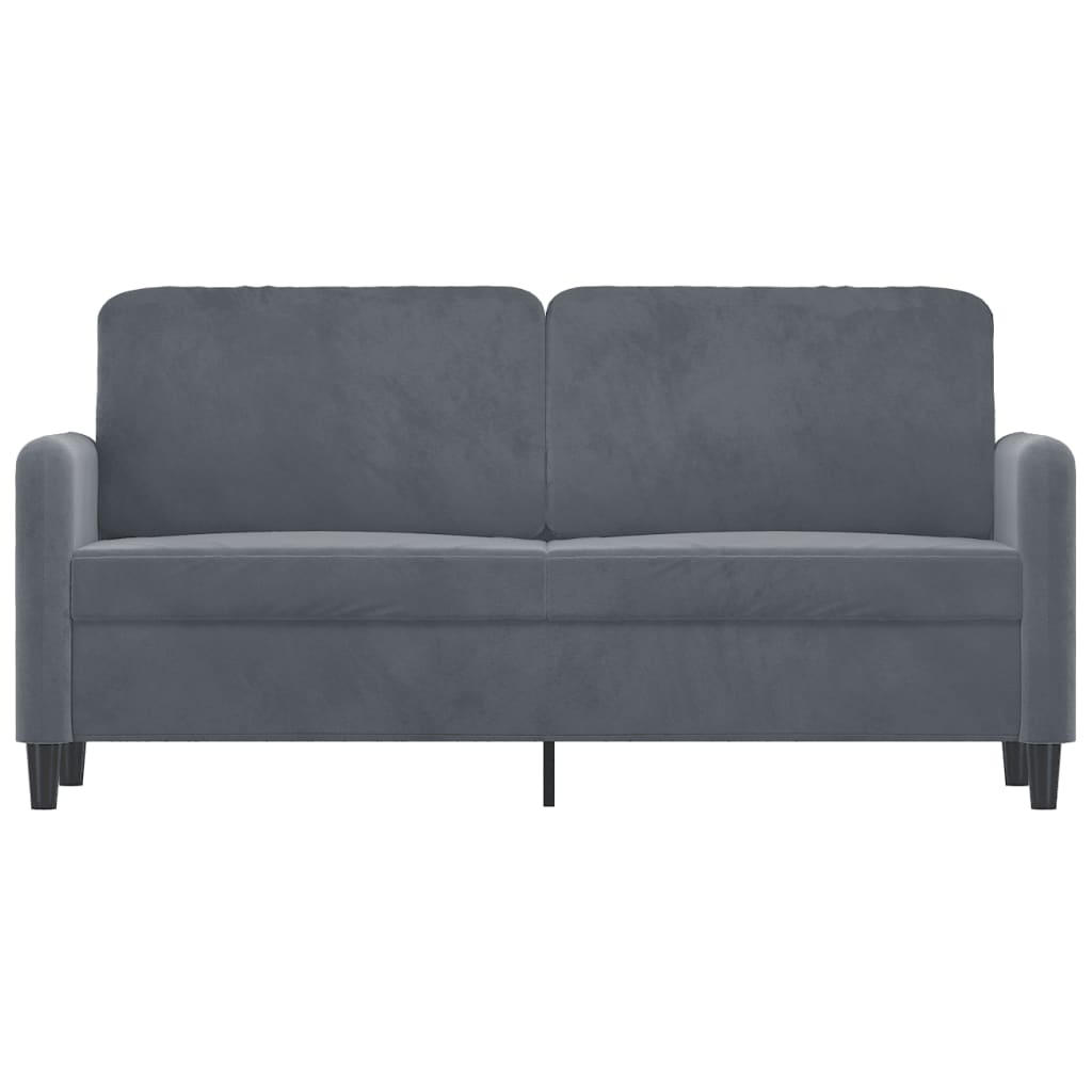 Tweezitsbank 140 cm fluweel donkergrijs is nu te koop bij PeponiXL, paradijselijk wonen!