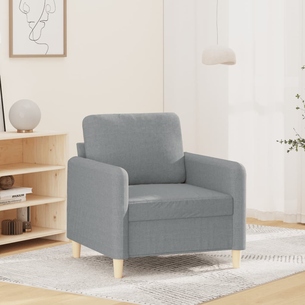 Fauteuil 60 cm stof lichtgrijs is nu te koop bij PeponiXL, paradijselijk wonen!