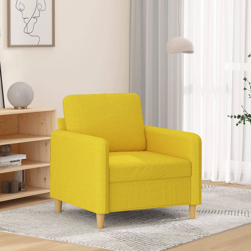 Fauteuil 60 cm stof lichtgeel is nu te koop bij PeponiXL, paradijselijk wonen!
