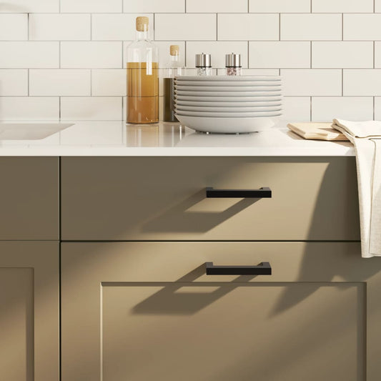 Handvatten 20 st 96 mm roestvrij staal zwart is nu te koop bij PeponiXL, paradijselijk wonen!