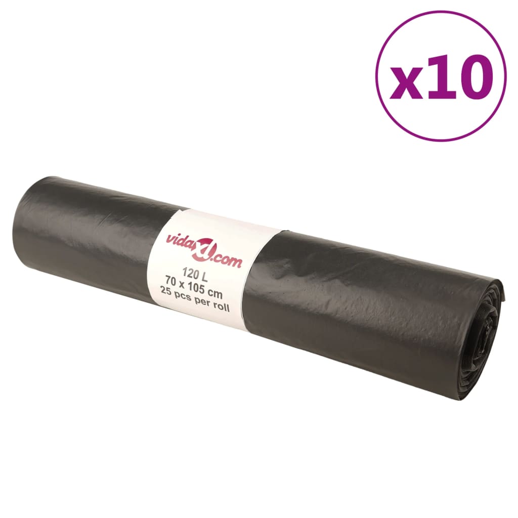 Vuilniszakken 250 st 120 l zwart is nu te koop bij PeponiXL, paradijselijk wonen!