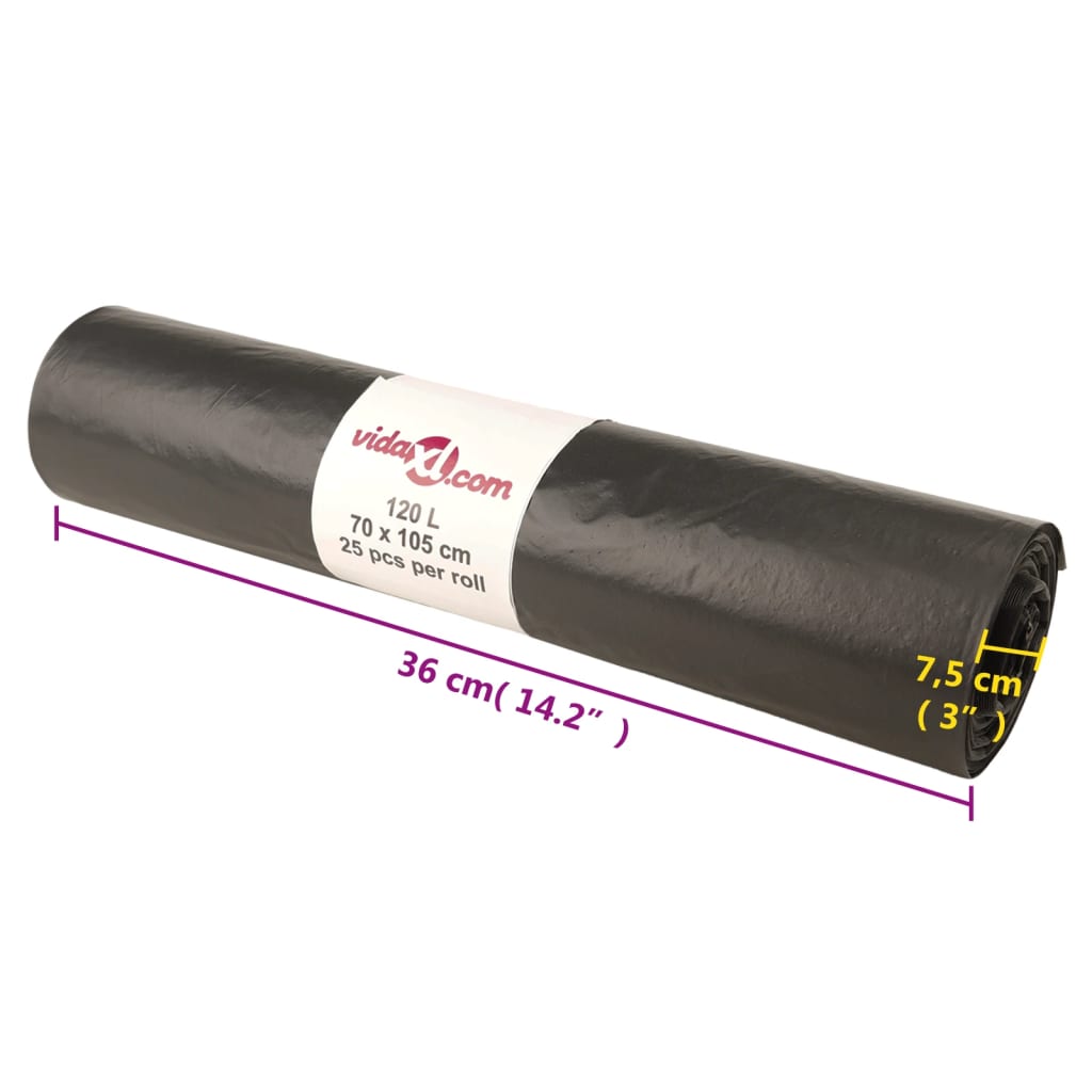 Vuilniszakken 250 st 120 l zwart is nu te koop bij PeponiXL, paradijselijk wonen!