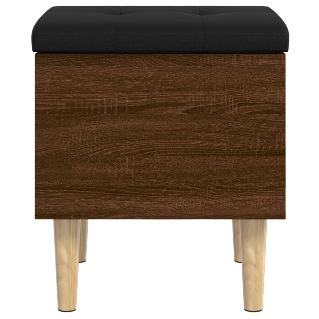 Opbergbankje 42x42x46 cm bewerkt hout bruin eikenkleur is nu te koop bij PeponiXL, paradijselijk wonen!