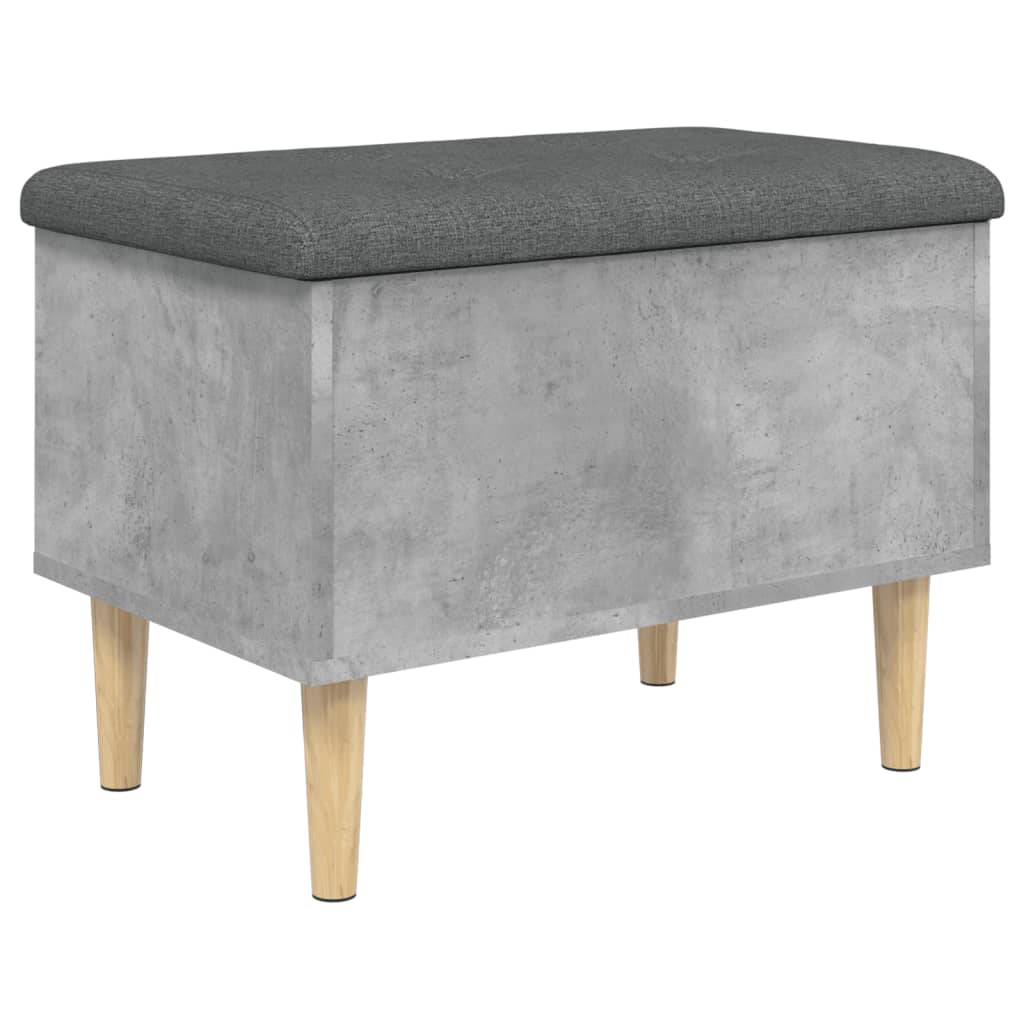 Opbergbankje 62x42x46 cm bewerkt hout betongrijs is nu te koop bij PeponiXL, paradijselijk wonen!
