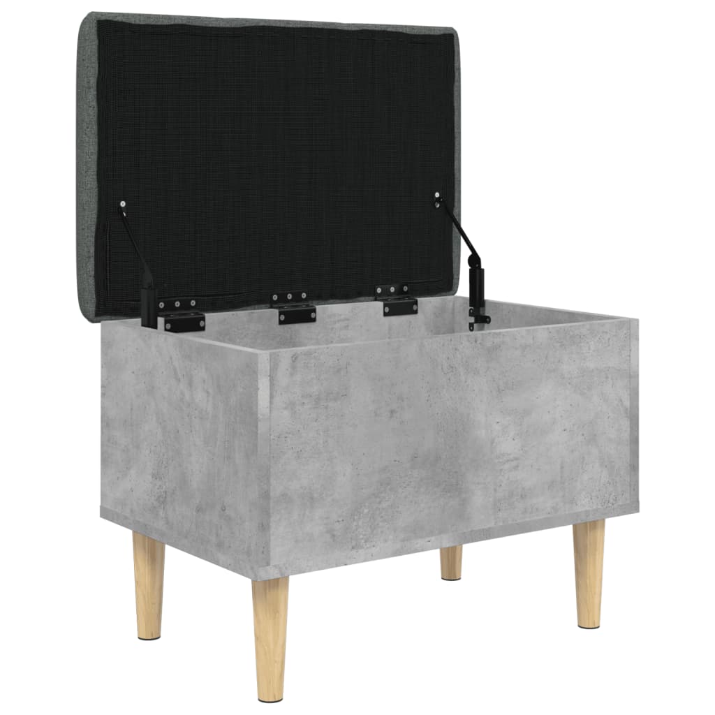 Opbergbankje 62x42x46 cm bewerkt hout betongrijs is nu te koop bij PeponiXL, paradijselijk wonen!