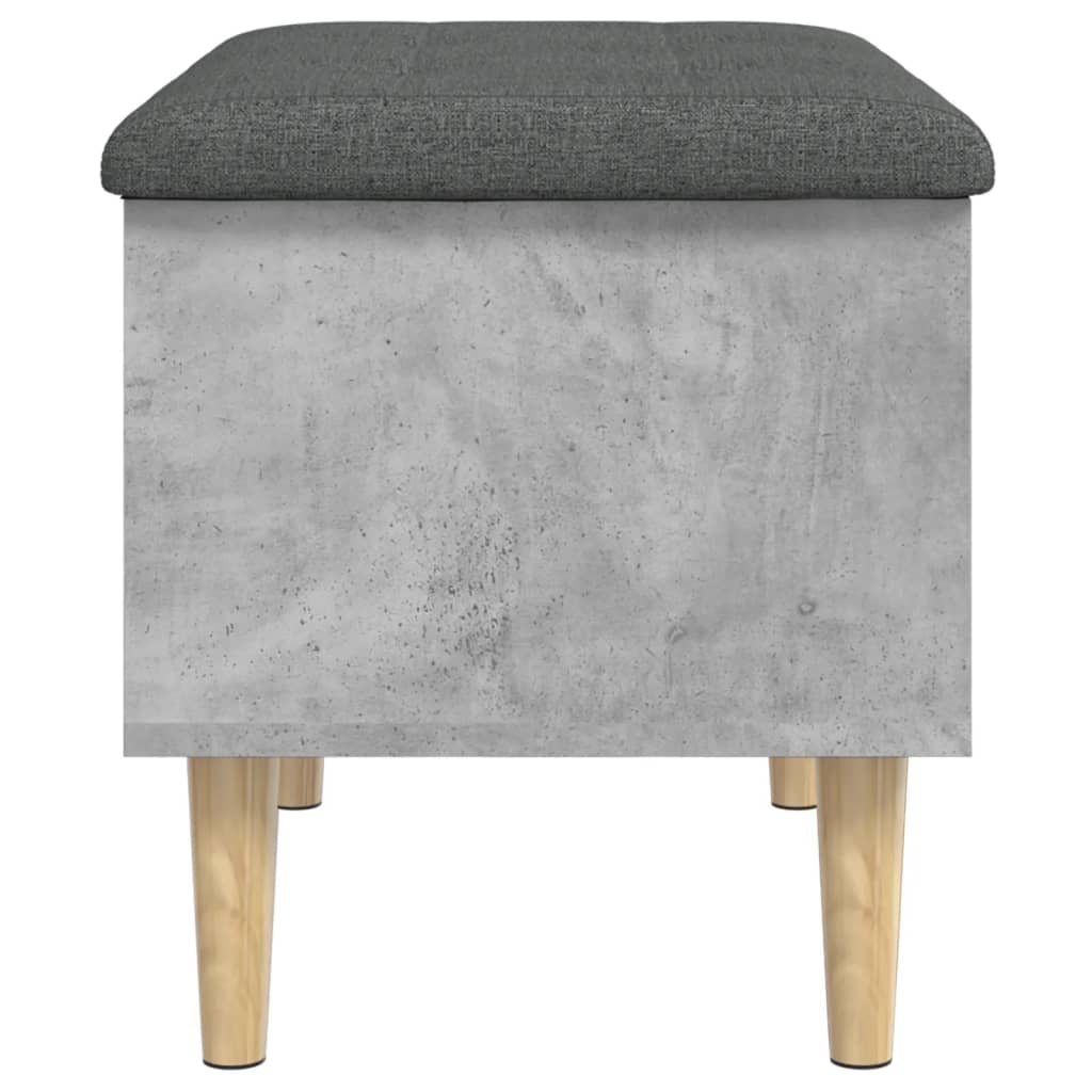 Opbergbankje 62x42x46 cm bewerkt hout betongrijs is nu te koop bij PeponiXL, paradijselijk wonen!