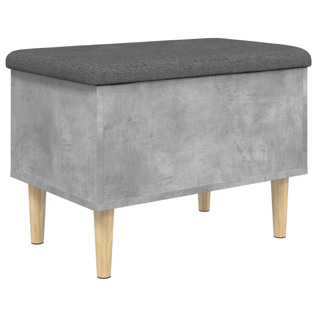 Opbergbankje 62x42x46 cm bewerkt hout betongrijs is nu te koop bij PeponiXL, paradijselijk wonen!