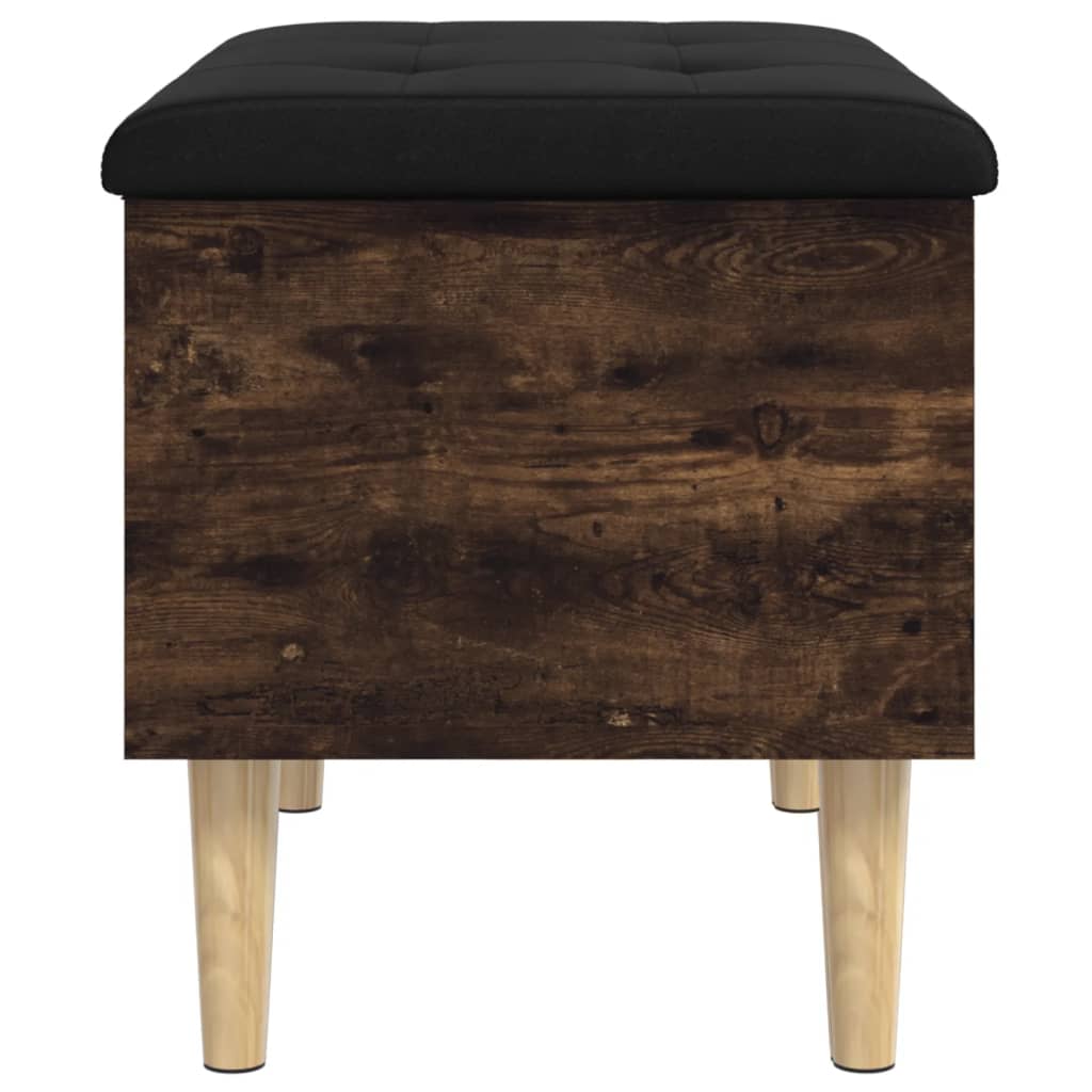 Opbergbankje 62x42x46 cm bewerkt hout gerookt eikenkleurig is nu te koop bij PeponiXL, paradijselijk wonen!