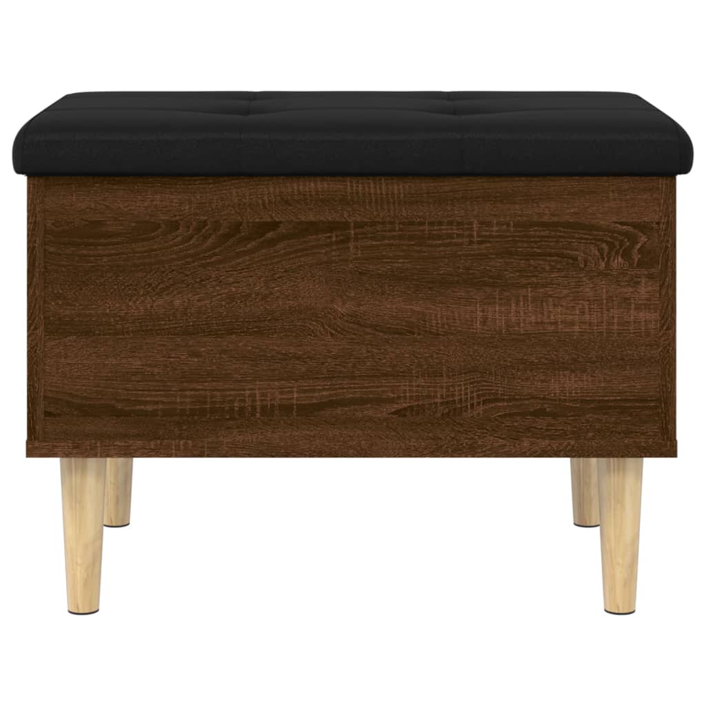 Opbergbankje 62x42x46 cm bewerkt hout bruin eikenkleur is nu te koop bij PeponiXL, paradijselijk wonen!