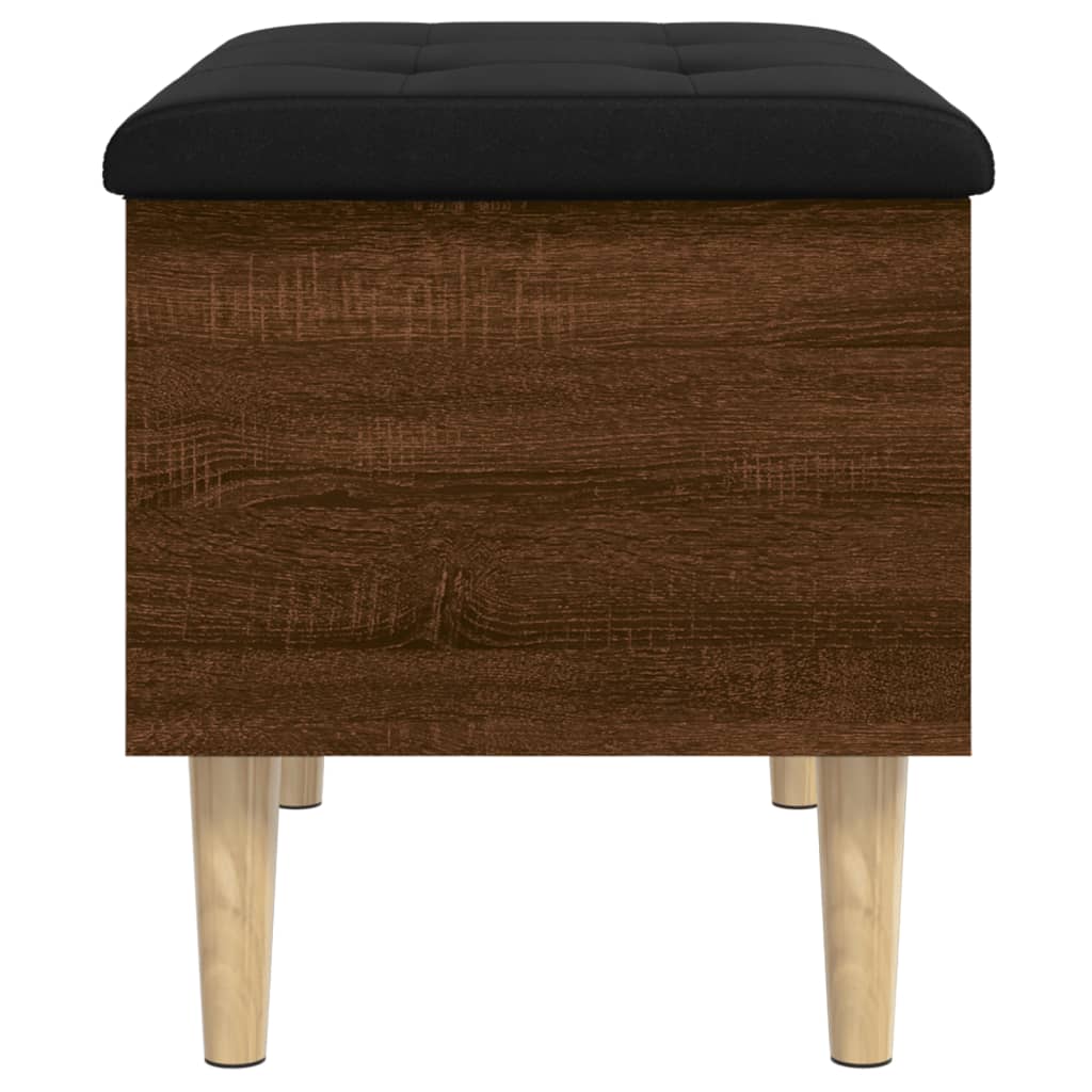 Opbergbankje 62x42x46 cm bewerkt hout bruin eikenkleur is nu te koop bij PeponiXL, paradijselijk wonen!