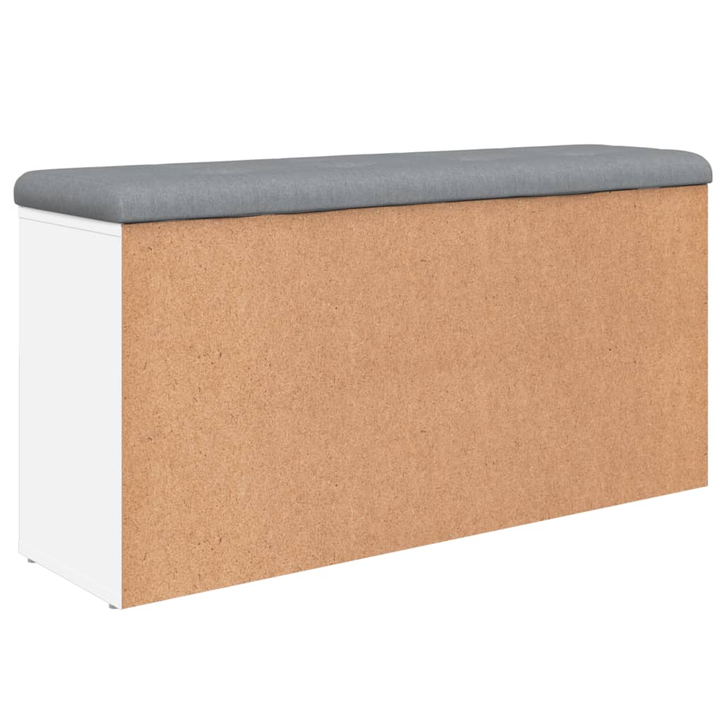 Schoenenbank 102x32x50 cm bewerkt hout wit is nu te koop bij PeponiXL, paradijselijk wonen!