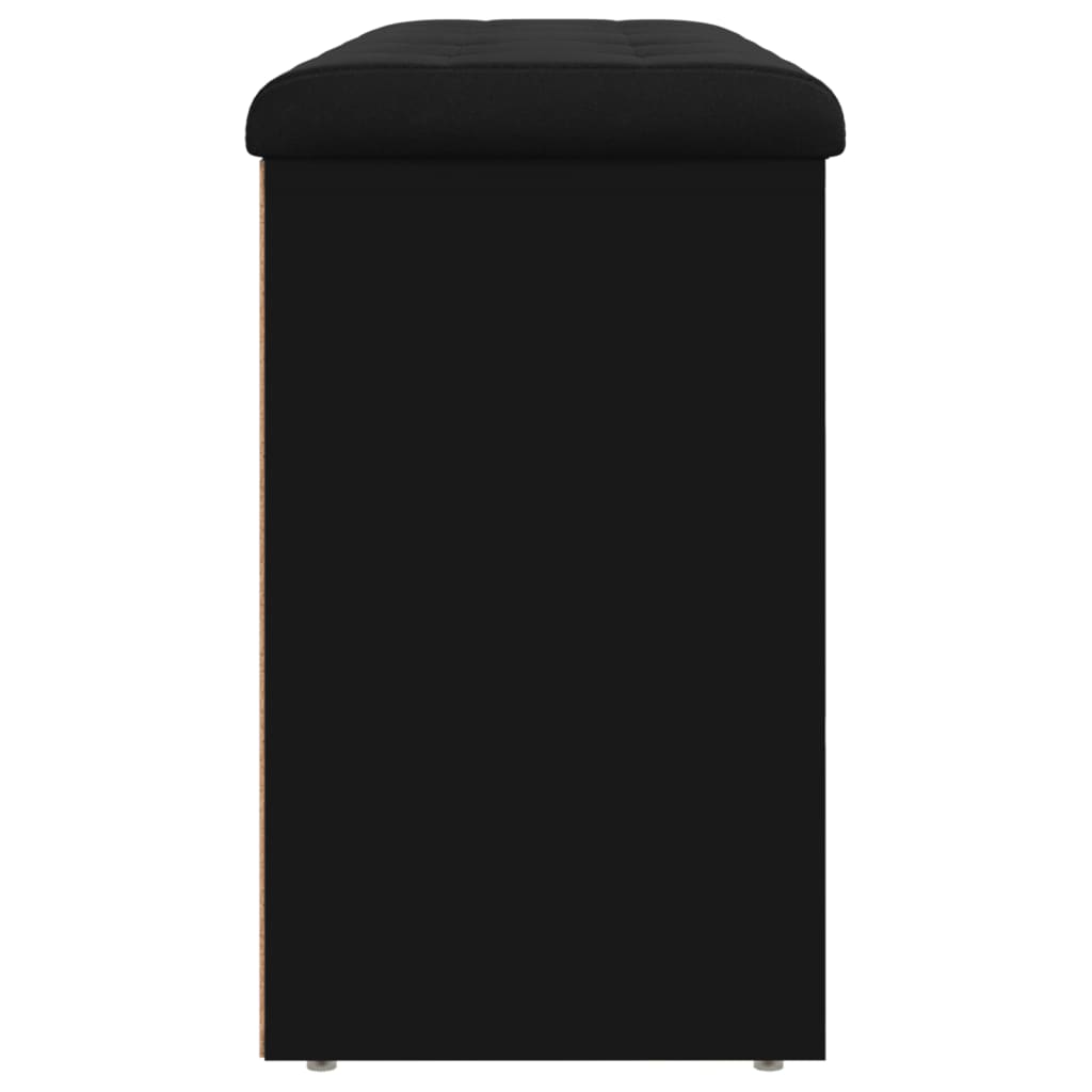 Schoenenbank 102x32x50 cm bewerkt hout zwart is nu te koop bij PeponiXL, paradijselijk wonen!