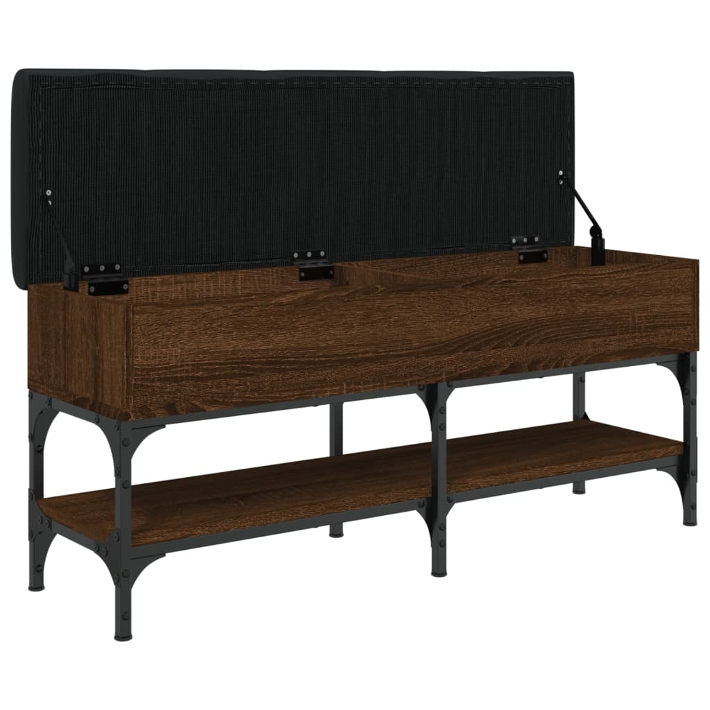Schoenenbank 102x32x45 cm bewerkt hout bruin eikenkleur is nu te koop bij PeponiXL, paradijselijk wonen!