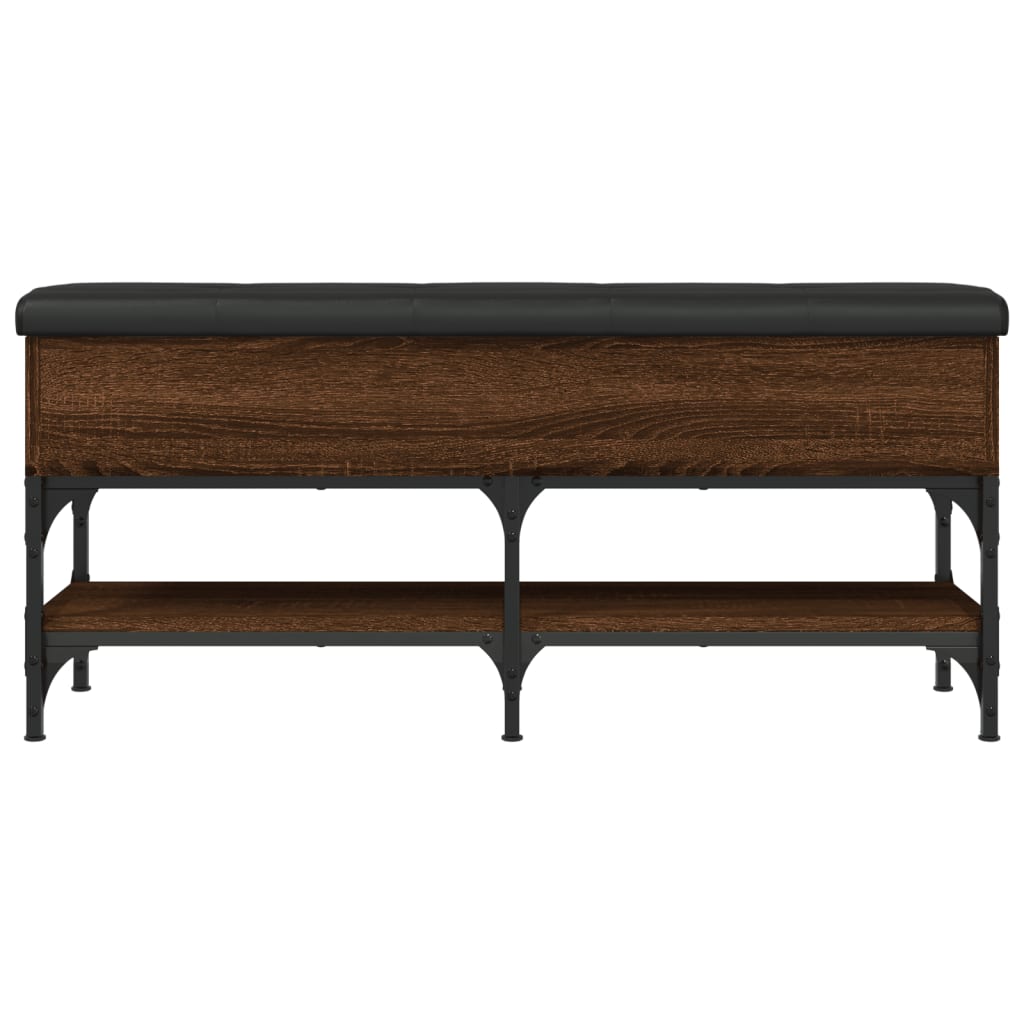 Schoenenbank 102x32x45 cm bewerkt hout bruin eikenkleur is nu te koop bij PeponiXL, paradijselijk wonen!
