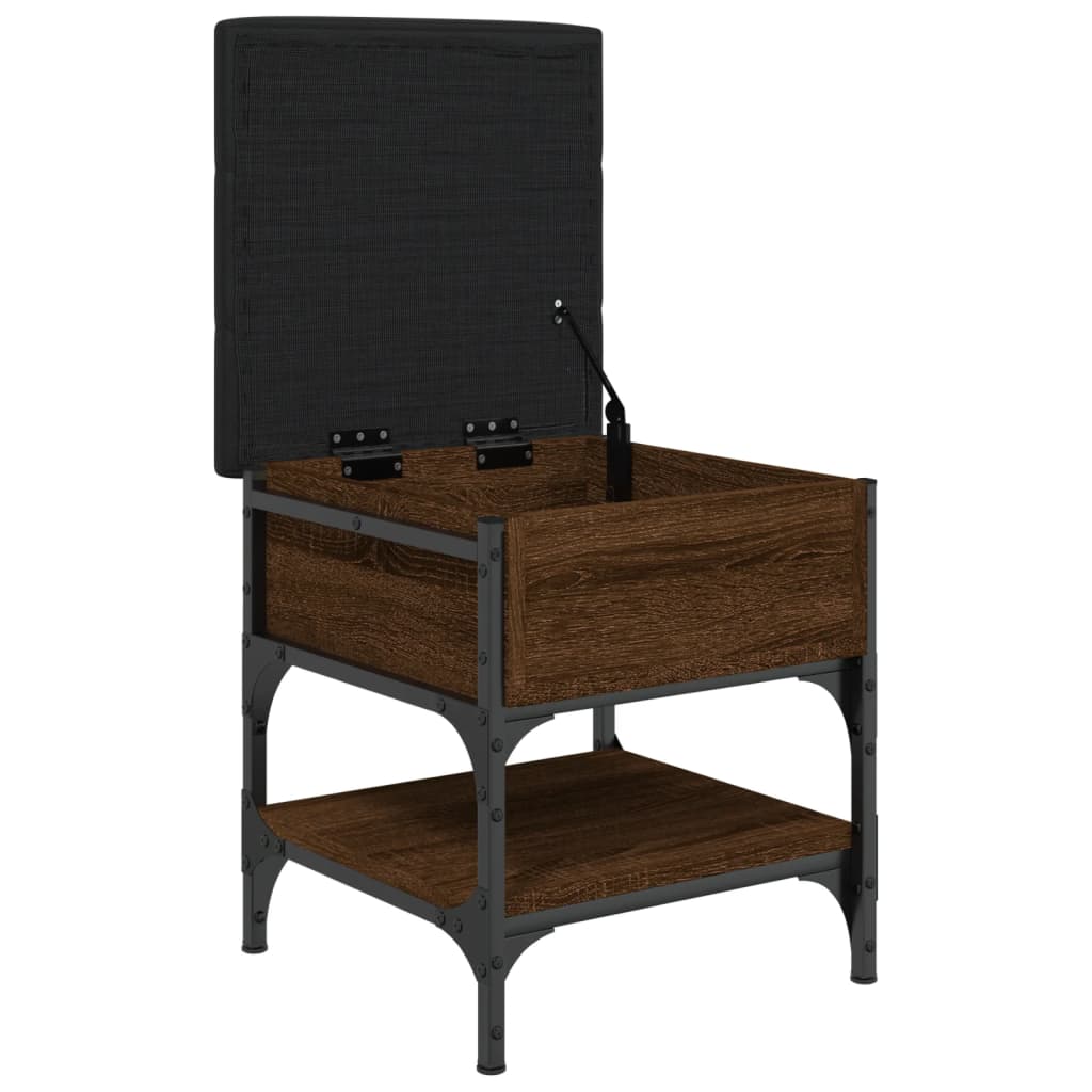 Schoenenbank 42x42x45 cm bewerkt hout bruin eikenkleur is nu te koop bij PeponiXL, paradijselijk wonen!