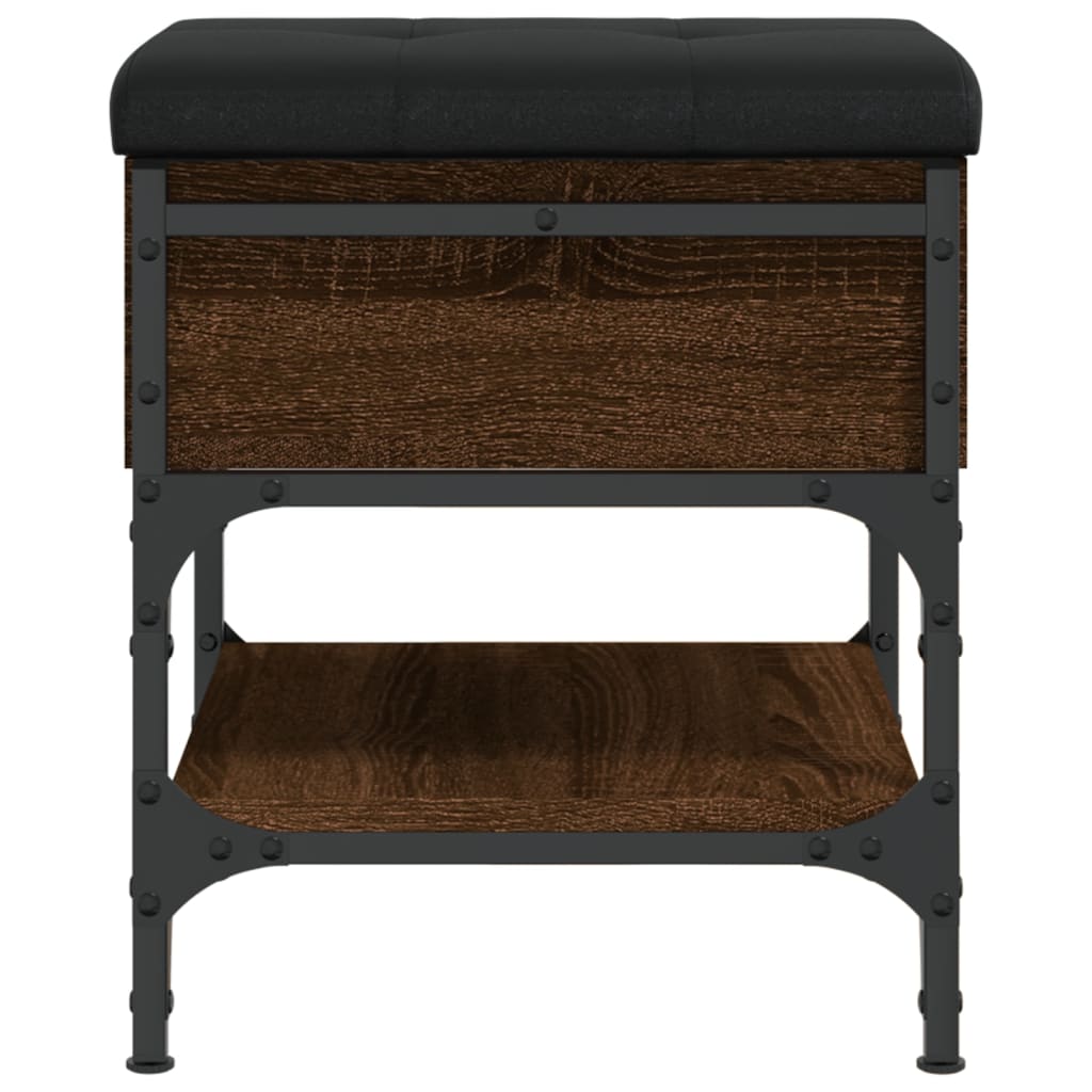 Schoenenbank 42x42x45 cm bewerkt hout bruin eikenkleur is nu te koop bij PeponiXL, paradijselijk wonen!