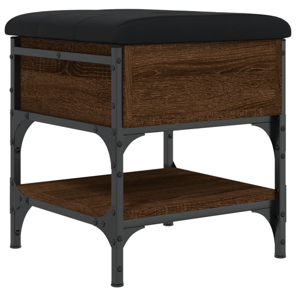 Schoenenbank 42x42x45 cm bewerkt hout bruin eikenkleur is nu te koop bij PeponiXL, paradijselijk wonen!