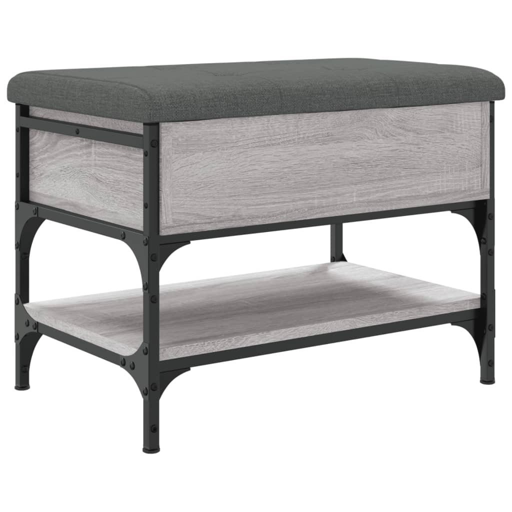Schoenenbank 62x42x45 cm bewerkt hout grijs sonoma eikenkleurig is nu te koop bij PeponiXL, paradijselijk wonen!