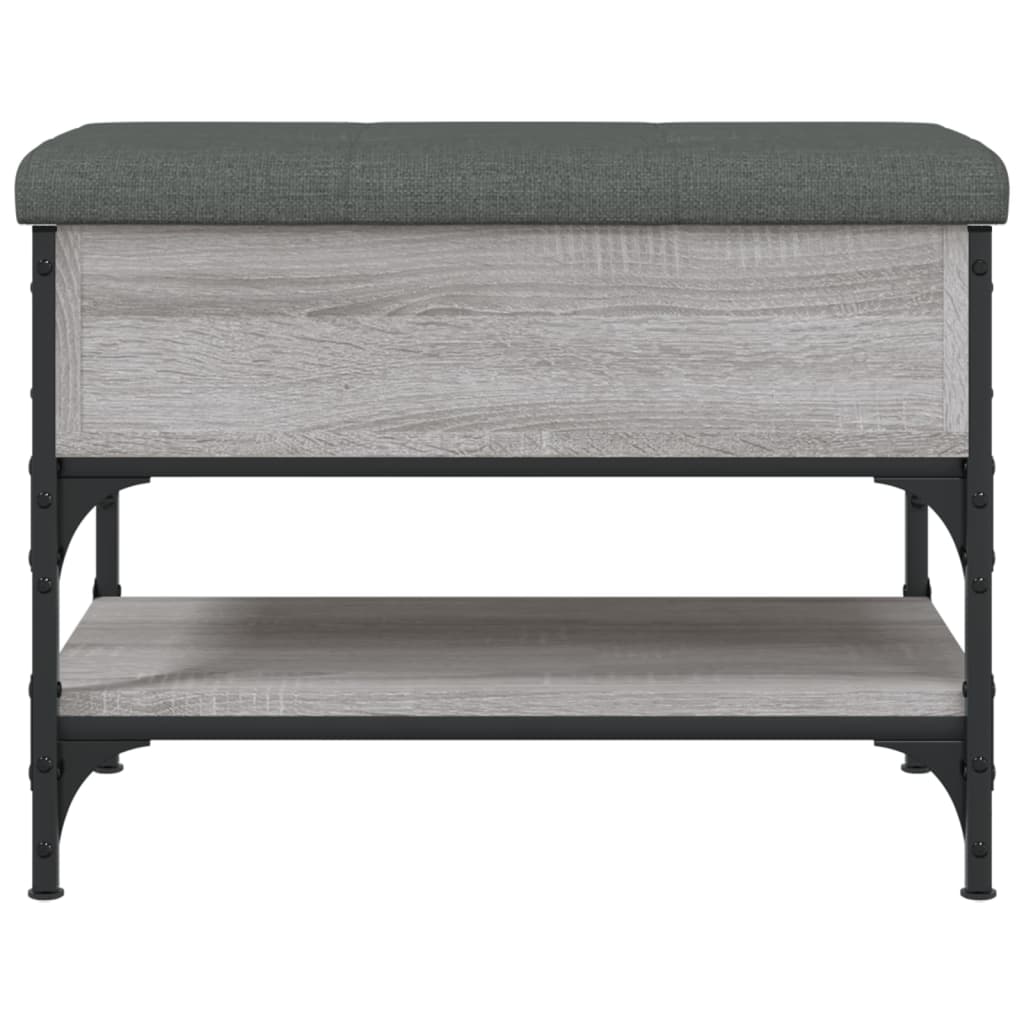 Schoenenbank 62x42x45 cm bewerkt hout grijs sonoma eikenkleurig is nu te koop bij PeponiXL, paradijselijk wonen!