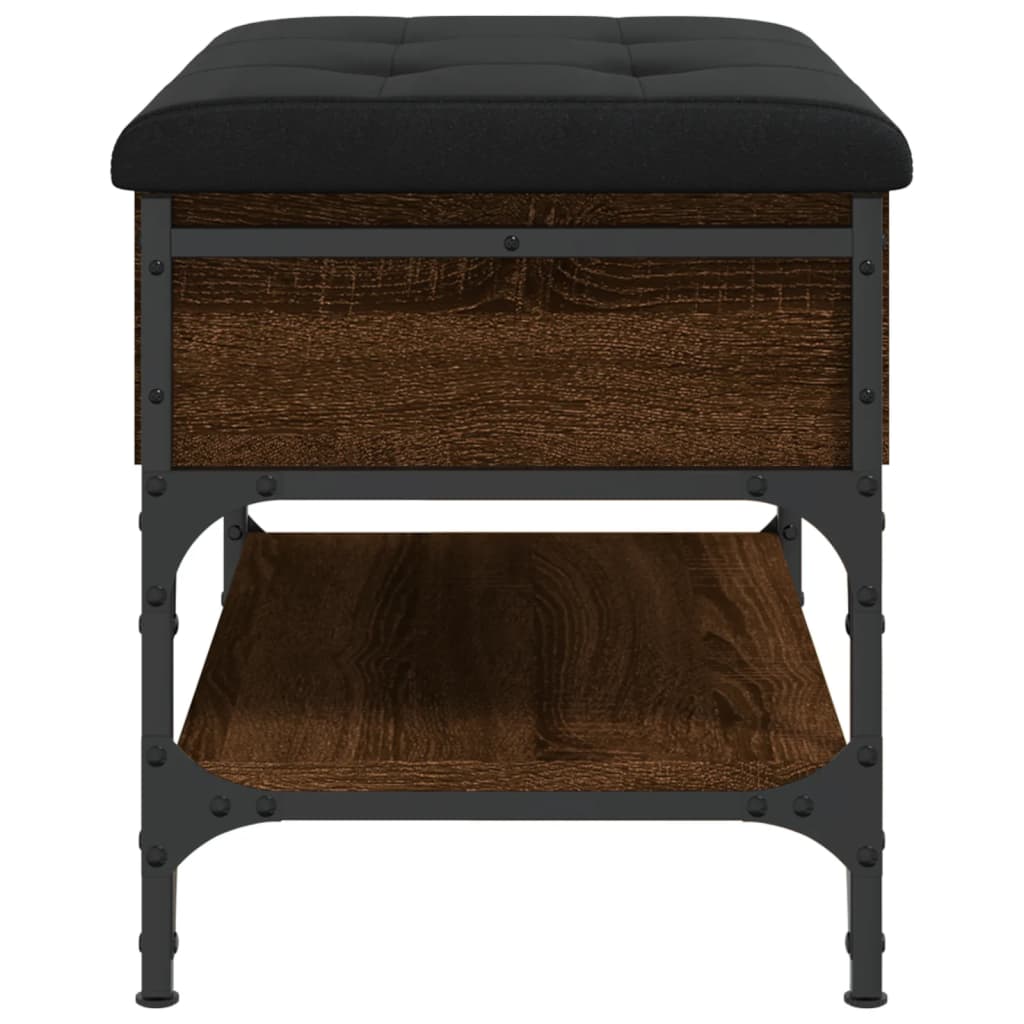 Schoenenbank 62x42x45 cm bewerkt hout bruin eikenkleur is nu te koop bij PeponiXL, paradijselijk wonen!