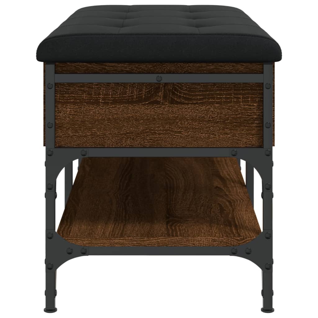 Schoenenbank 82x42x45 cm bewerkt hout bruin eikenkleur is nu te koop bij PeponiXL, paradijselijk wonen!