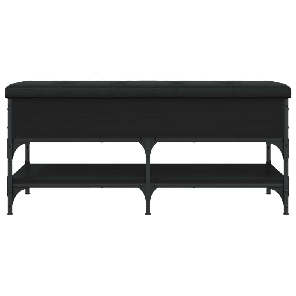 Schoenenbank 102x42x45 cm bewerkt hout zwart is nu te koop bij PeponiXL, paradijselijk wonen!
