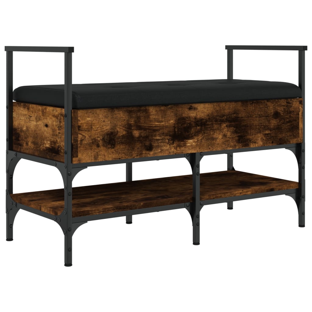 Schoenenbank 85,5x42x57,5 cm bewerkt hout gerookt eikenkleurig is nu te koop bij PeponiXL, paradijselijk wonen!