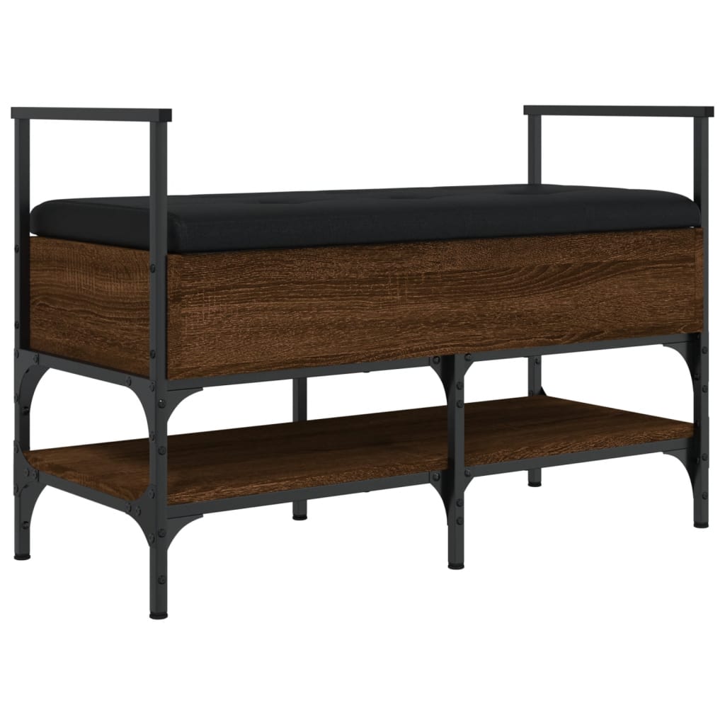 Schoenenbank 85,5x42x57,5 cm bewerkt hout bruin eikenkleur is nu te koop bij PeponiXL, paradijselijk wonen!