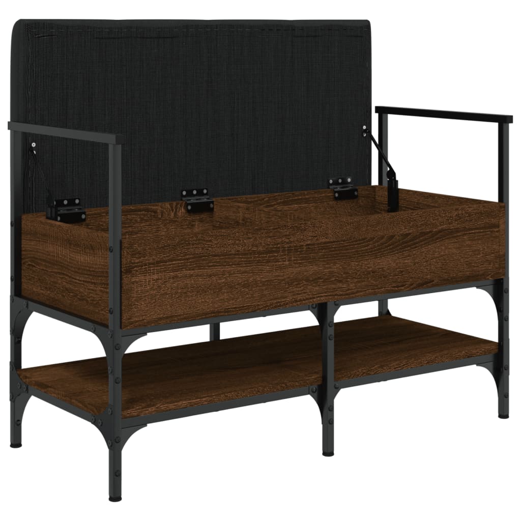 Schoenenbank 85,5x42x57,5 cm bewerkt hout bruin eikenkleur is nu te koop bij PeponiXL, paradijselijk wonen!