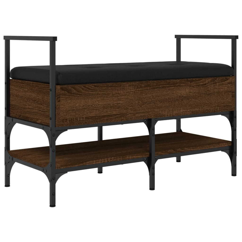 Schoenenbank 85,5x42x57,5 cm bewerkt hout bruin eikenkleur is nu te koop bij PeponiXL, paradijselijk wonen!