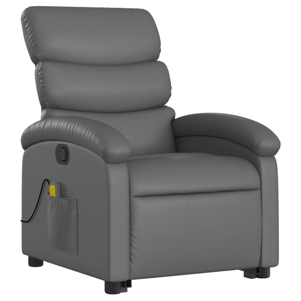 Sta-op-massagestoel verstelbaar kunstleer grijs is nu te koop bij PeponiXL, paradijselijk wonen!