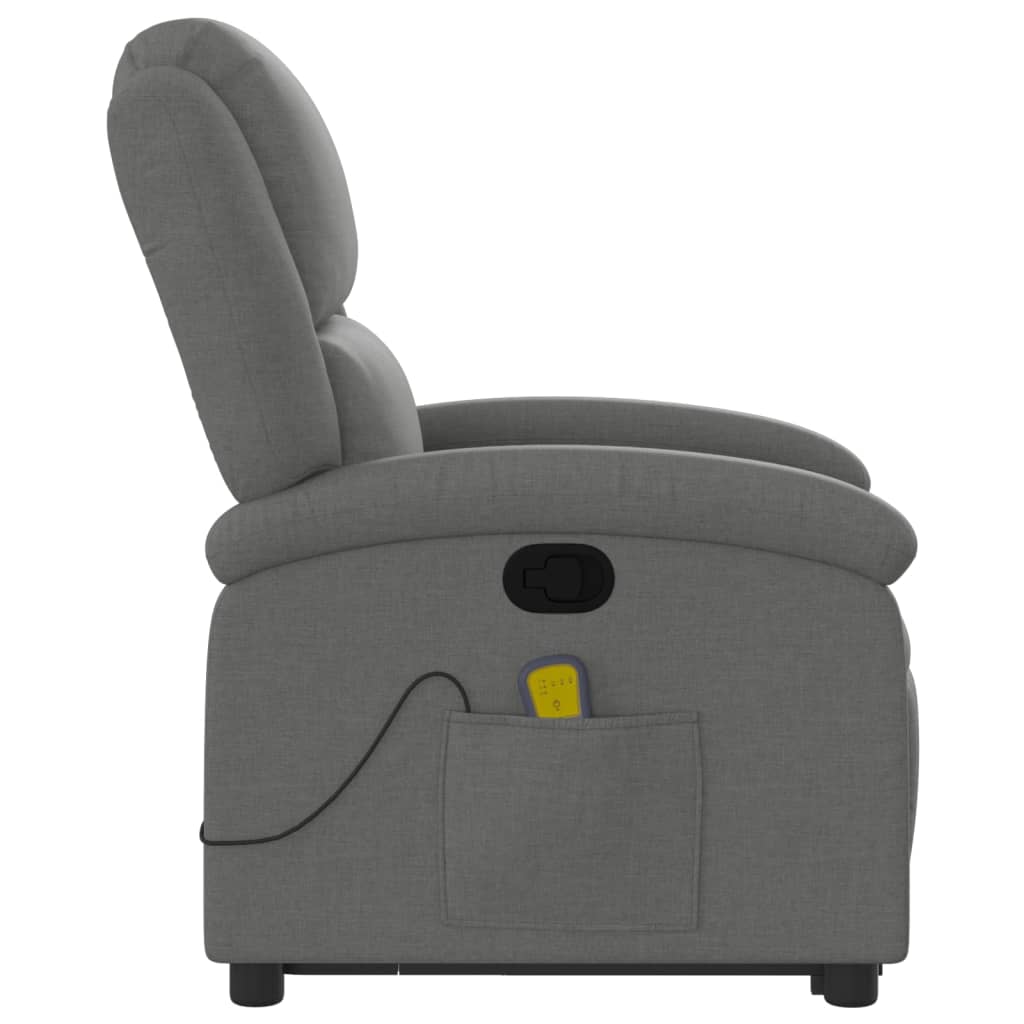Sta-op-massagestoel verstelbaar stof donkergrijs is nu te koop bij PeponiXL, paradijselijk wonen!