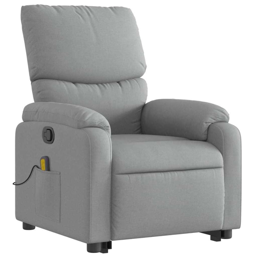 Sta-op-massagestoel verstelbaar stof lichtgrijs is nu te koop bij PeponiXL, paradijselijk wonen!