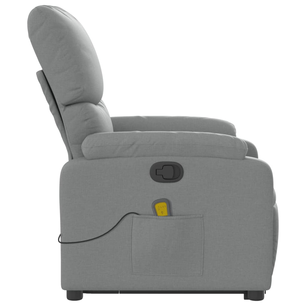 Sta-op-massagestoel verstelbaar stof lichtgrijs is nu te koop bij PeponiXL, paradijselijk wonen!