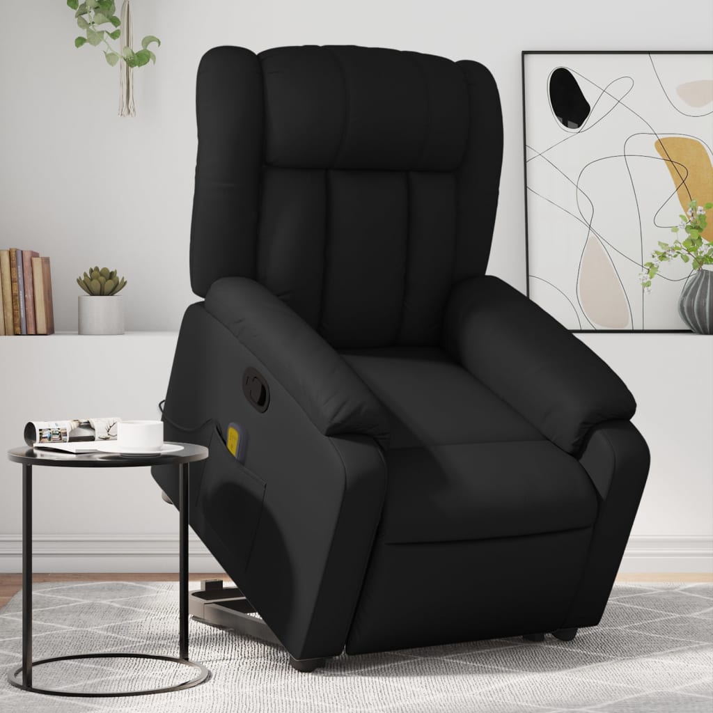 Sta-op-massagestoel verstelbaar kunstleer zwart is nu te koop bij PeponiXL, paradijselijk wonen!