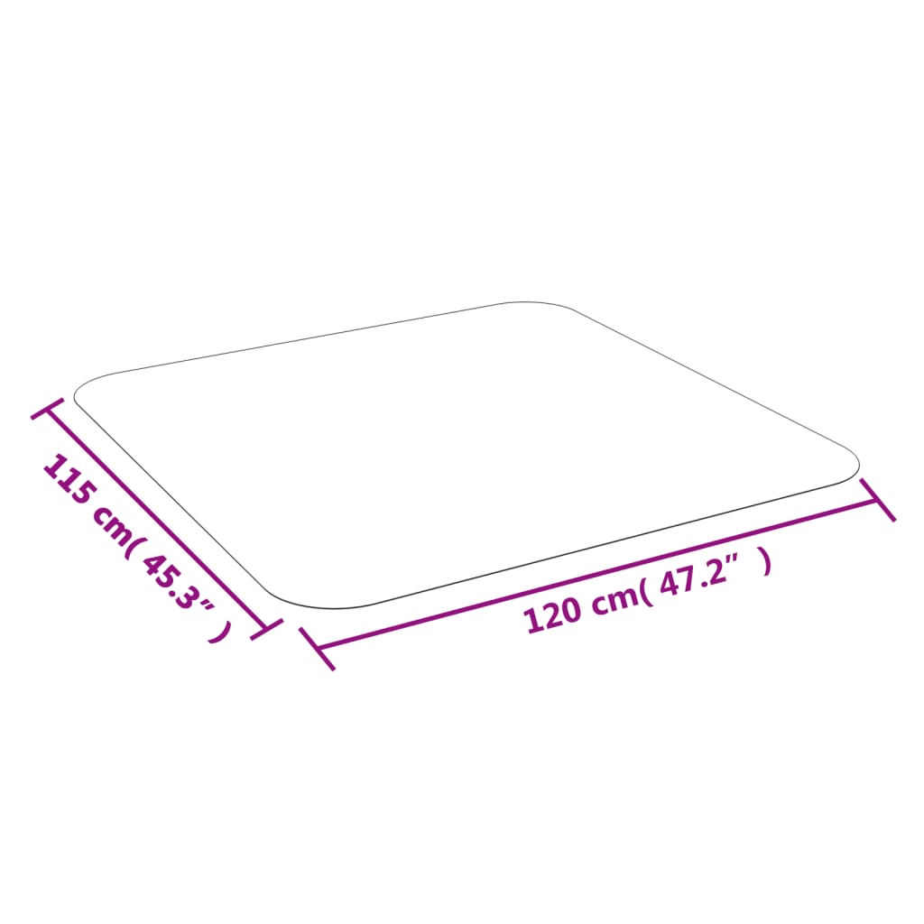 Vloermat voor laminaat of tapijt 120x115 cm PVC is nu te koop bij PeponiXL, paradijselijk wonen!
